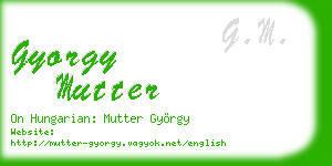 gyorgy mutter business card