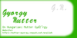 gyorgy mutter business card